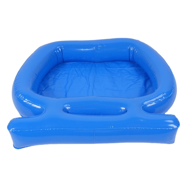 Pool Entry Ladder Foot Washing Tub, PVC Large Capacity Enhanced Comfort Multifunctional Inflatable Pool Foot Bath Basin for Swimming Pool