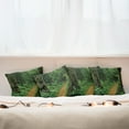 thumbnail image 4 of Ambesonne Tropical Throw Pillow Cover 4 Pack, Jungle Forest Trees, 18", Green Brown, 4 of 5