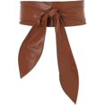 thumbnail image 1 of Cinturón ancho para mujer, cinturón ancho atado de cuero suave, pajarita, cinturón para vestido, cinturón envolvente elegante, 1 of 5