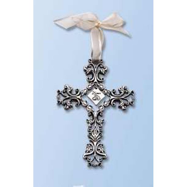 Cathedral Art 128169 Wall Cross 25Th Anniversary Silver Plated 5 inch