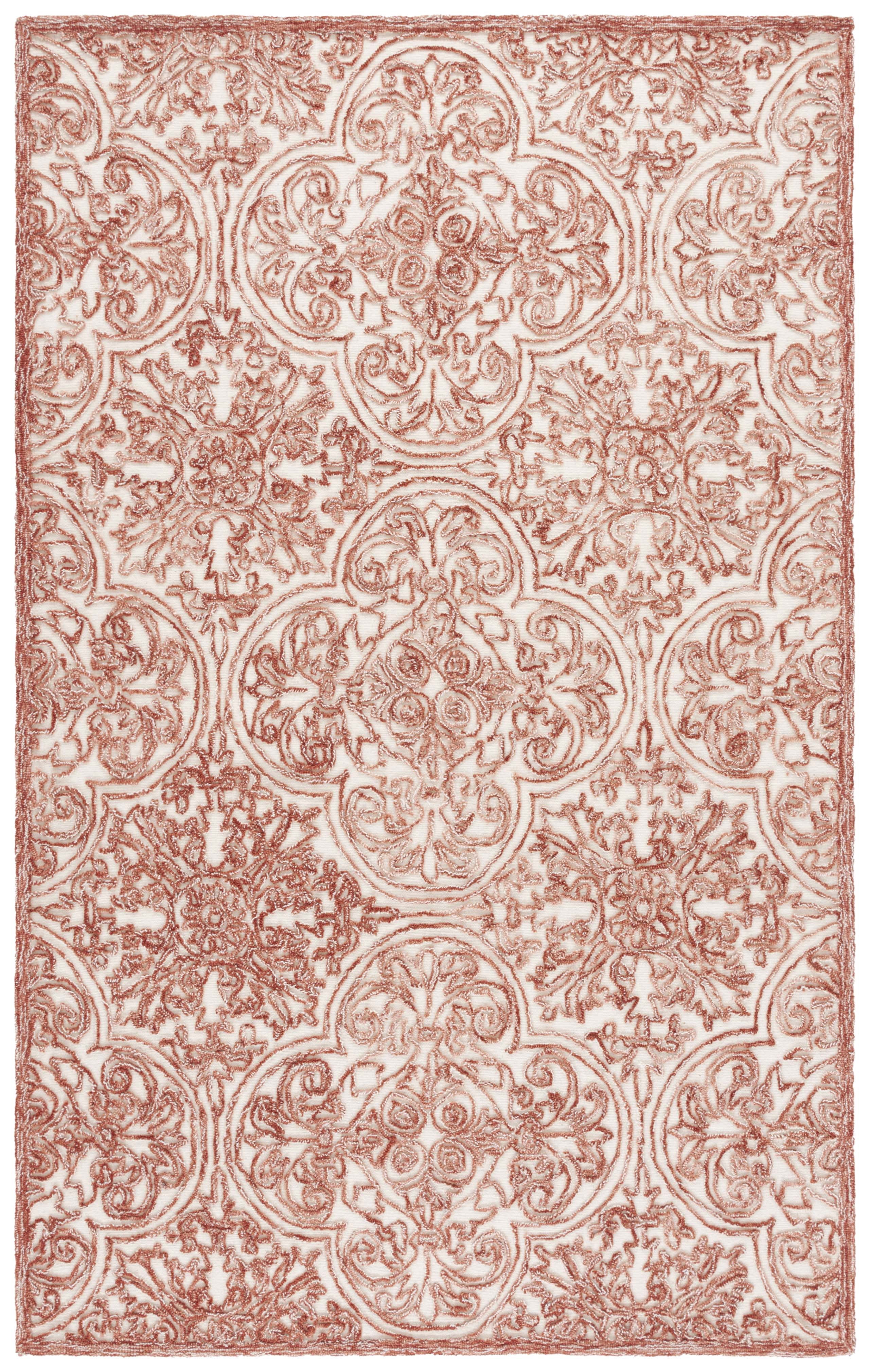 Safavieh Martha Stewart Trace Justina Floral Area Rug, Ivory/Rust, 3' x 5'