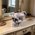thumbnail image 7 of KOYPTL Glossy 3D Skull Glass Coffee Mug with Skeleton Bone Handle,Gothic Spooky Novelty Drink Cup,Halloween Gift Decor for Coffee Tea Hot Cocoa Daily Use Gray, 7 of 7