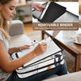 thumbnail image 5 of Haosy Accordion File Organizer Zipper Binder 500 Sheet 6-Tab Expanding File Folder Multi-Pocket 1.2 Inch 3 Ring Black White Rabbits and Stars, 5 of 7