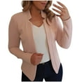 thumbnail image 2 of Azrian Womens Jackets and Coats,Plus Size Women's Solid Color Casual Fashion Long-sleeved Cardigan Top Jacket Coat Outerwear on, 2 of 5