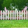 thumbnail image 5 of White Plastic Garden Fence Picket Edging for Lawns, Flower Beds & Plant Borders - Decorative Yard Landscape Border (Multiple Sizes), 5 of 6