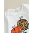 thumbnail image 5 of Liacowi Newborn Baby Boys Girls Halloween Outfit Long Sleeve Pumpkin Letters Print Romper Bodysuit 3 6 9 12 Months Infant Boys Girls Halloween Onesie Jumpsuits 0-18M, 5 of 9