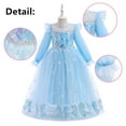 thumbnail image 2 of Girls Long Sleeves Elsa Princess Dress Christmas Birthday Evening Party Ball Gown, 2 of 7