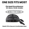 thumbnail image 3 of 1Pack Paisley Cooling Headscarf Cap Set Bandana Beanie, Breathable, Adjustable Straps (Black), 3 of 8
