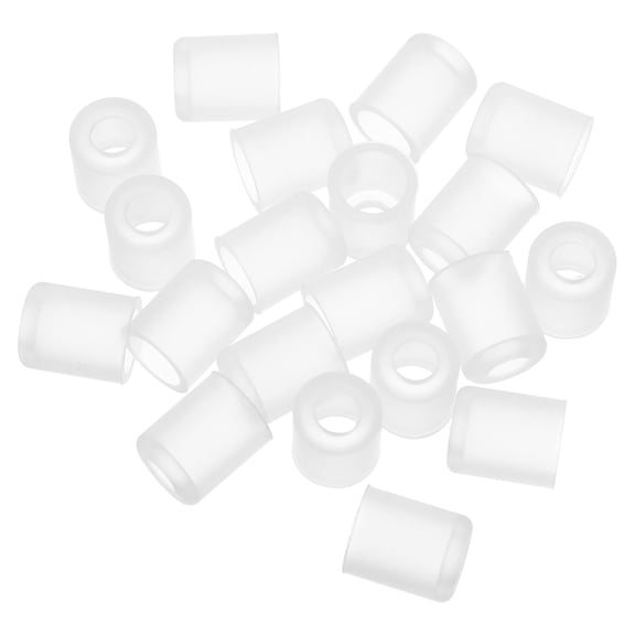 LOLIPPYY 20Pcs Silicone Straw Cap Protector White Reusable Straw Covers for Home Office Use