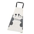thumbnail image 2 of Advancent Delantal de cocina impermeable a prueba de adultos delantal de cocina delantales de restaurante para mujer patrón de estampado negro y tenedor Herramientas y accesorios para hornear Gris Advancent HA003509-02, 2 of 6