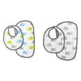 thumbnail image 3 of Bacati Muslin Burpies/Bibs, Elephants Aqua/Lime/Grey -  4 PC, 4.0 PIECE(S), 3 of 5