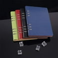 thumbnail image 2 of HUGFEGWE A5 Classic Refillable Notebook Loose Pocket Leather 6 Holes Ring Binder Personal Planner Organizer Notebook Binder Reusable Multi Functional CA919-106945, 2 of 7