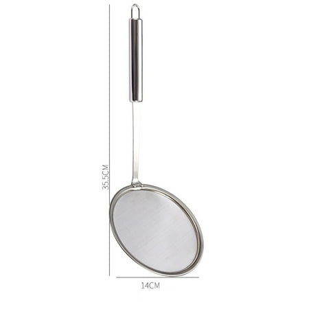 

Stainless Steel Oil Strainer Fine Mesh Food Strainer with Long Handle Home Use