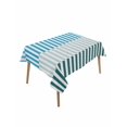thumbnail image 2 of Colorful Stripe Tablecloth Rectangle Table Cloth 60x84, Waterproof Tablecloth Outdoor Table Cloth, Modern Teal Blue Green Vertical Striped Washable Table Cover for Kitchen Dinning Party, 2 of 8
