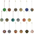 thumbnail image 3 of Ajuny Handmade Multicolor Paper Mache Balls Party Decoration Hanging Ornaments Decorative Christmas Home Office, 3 inches Set of 18, 3 of 6