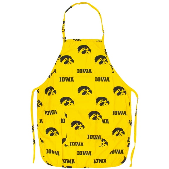 Iowa Hawkeyes Tailgating or Grilling Apron With 9" Pocket, Fully Adjustable