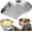 Strainer Self -Drainer Base Plate, variant on Stainless Steel Colander Set with Self-Draining Base, 3 Sizes Colanders & Food Strainers for Pasta, Rice, Fruits & Veggies, Metal Colander with Draining Plate for Sink or Countertop