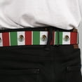 thumbnail image 4 of Buckle-Down Belt, Seatbelt Buckle Belt, Mexico Flags, 34 to 52 Inches, 4 of 9