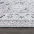 thumbnail image 3 of World Rug Gallery Transitional Medallion Machine Washable 2'6"x7' Gray Runner Rug, 3 of 8