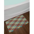 thumbnail image 2 of Plaid Bath Mat, Abstract Pixel Art Crossing Lines, Plush Bathroom Decor Mat with Non Slip Backing, 29.5" X 17.5", Multicolor, by Ambesonne, 2 of 2