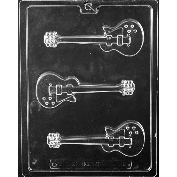 Grandmama's Goodies J110 Electric Guitar Chocolate Candy Soap Mold with Exclusive Molding Instructions