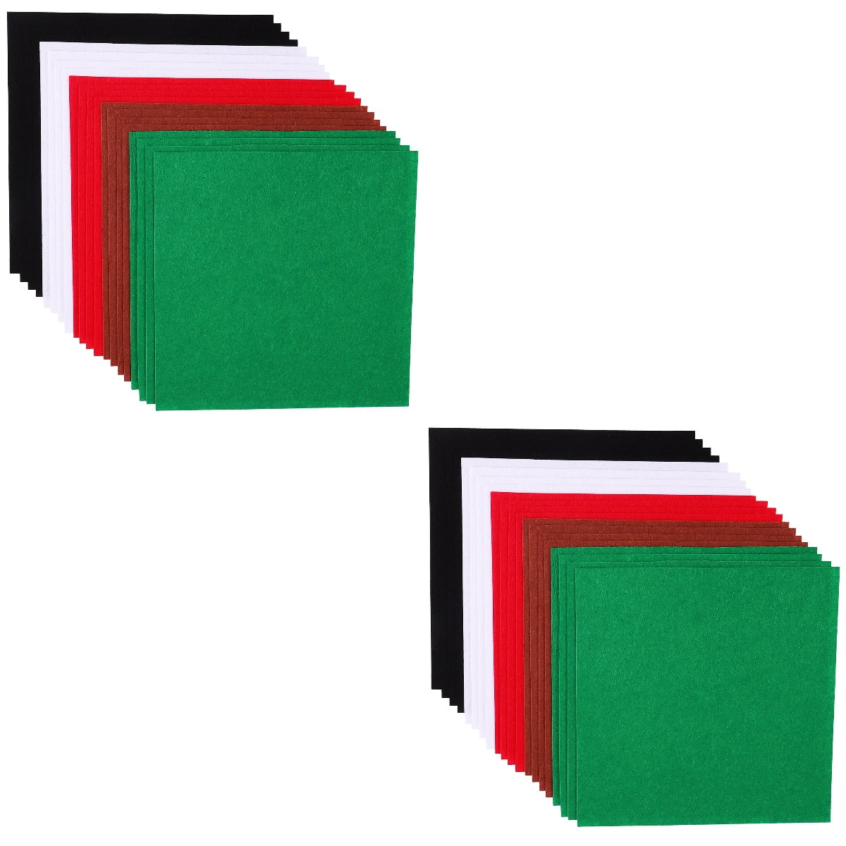 EXHUMKY  40 Pcs Assorted Color Christmas Felt Fabric Sheets for Kids DIY Crafts