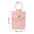 thumbnail image 2 of Uxcell Leather Key Fob, Genuine Leather Keys Cover Portable Key Rings Air Tag Holder for Keys ID, Pink 2 Pack, 2 of 6