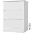 thumbnail image 5 of NEGYLIM Nightstand with 3 Drawers, White Bedside Table Night Stand for Bedroom with Charging Station & Cut-Out Handle, Sofa Side Table Dresser for Bedroom(White), 5 of 10