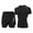Black+ Black B, variant on XBASW Mens Swim Short Swimsuit 2 Piece Sets Summer Sun Protection T Shirts and Swim Trunks with Pockets Quick Dry Beach Outfits M-4XL