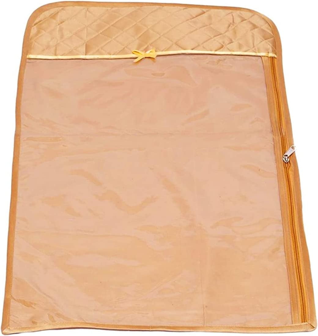 atorakushon 30'' Hanging Garment Suit Bags Storage Clothes Cover with Clear Window Zipper Closet for Tuxedos Shirts Fur Coats Pack of 6 Golden