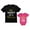 Black & Pink, variant on Father & Daughter Matching Set Gift For Dad & Baby Girl Bodysuit & Men's Shirt man Black Large / baby Wow pink 12M (6-12M)