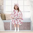 thumbnail image 7 of FORMRS Wearable Blanket Hoodie with Sleeves for Kids Cozy Flannel Sweatshirt, Pink Popsicle Pattern, 7 of 7