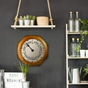 DayClocks Classic Day-of-the-Week Wall Clock with 10 Oak Wood Frame