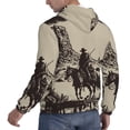 thumbnail image 6 of Lsque Western Desert Cowboy Pattern Casual Men's Hoodie,Hooded Sweatshirt with Kangaroo Pocket,Pullover Hoodie-X-Large, 6 of 7