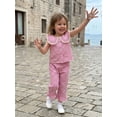 thumbnail image 6 of BemeyourBBs 2Pcs Toddler Baby Girls Summer Outfits Cute Infant Girls Summer Sleeveless Doll Collar Plaid Print Vest Tank Tops and Elastic Waist Pants Set, 6 of 9