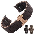 thumbnail image 2 of Correa de reloj de acero inoxidable y silicona para AR5905 AR5920 AR5890 AR5891 AR5889, 20 mm, 23 mm, color negro y marrón, para hombre y mujer, 2 of 5