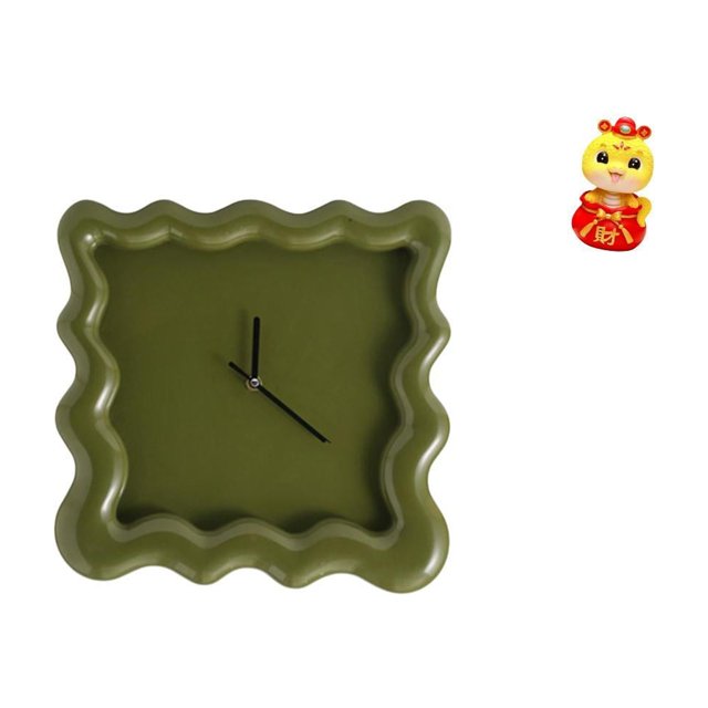 Adorno De Reloj De Pared Cuadrado Para Baño, Casa De Campo, Aula, Cocina, Estudio Y Estatua De Serpiente De Año Nuevo Chino 2025, Figura Fengshui Para Sala De Estar, Oficina, Chimenea.