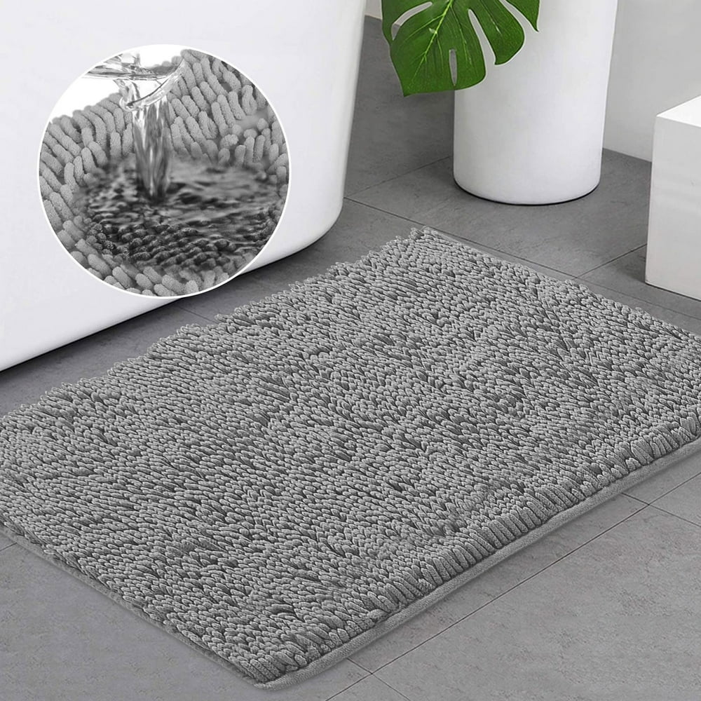 NonSlip Bathroom Rug, TSV Shag Shower Mat MachineWashable Bath Mats