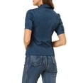 thumbnail image 3 of CAMISA DE ALGODÓN CON MANGAS CORTAS Y BOTONES PARA MUJERES ELEGANTE INSPIRADA CHIC TALLA 1 S, 3 of 6
