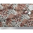 thumbnail image 3 of Soimoi Brown Cotton Duck Fabric Leopard & Wild Animal Skin Print Fabric by The Yard 42 Inch Wide, 3 of 3