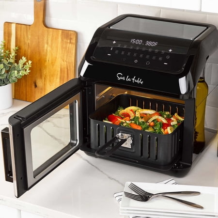 Sur La Table 13 qt Air Fryer, Black, Silver - Programable Settings