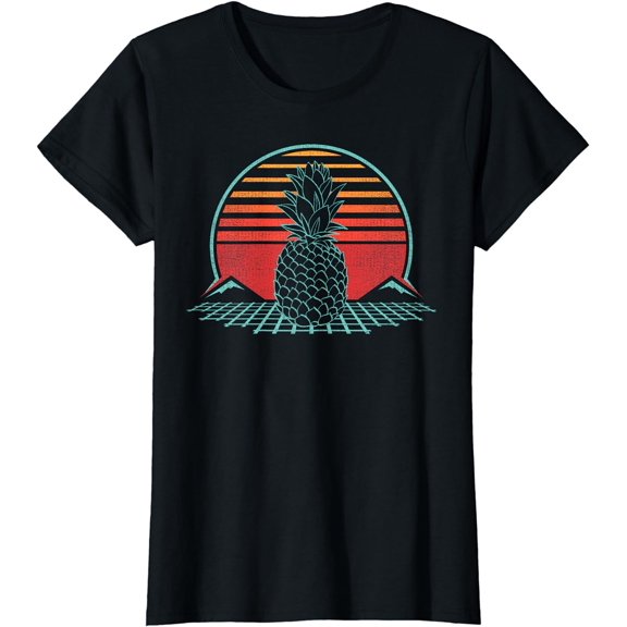 Pineapple Fruit Retro Vintage 80s Style Gift T-Shirt