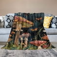 thumbnail image 2 of Qinduosi Mushroom Fleece Throw Blanket, Garden Plant Moon Butterfly Cozy Decor Nap Blankets Decoration Sofa Bed Couch Chair or Dorm Throws  inches, 2 of 6