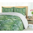 thumbnail image 5 of Ambesonne Leaf Duvet Cover Set, Botanical Wild Palm Trees, 2-Calking, Green White, 5 of 7