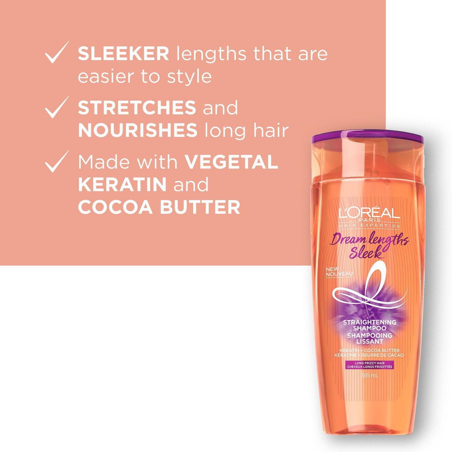 L’Oreal Paris Hair Expertise Shampooing Dream Lengths Sleek Shampooing