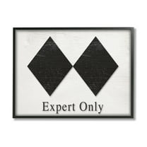 Stupell Industries Double Black Diamond Ski Sport Symbol Experts Only, 20 x 16, Design by Daphne Polselli