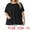Black, variant on Women's Plus Crew Neck Loose Fit T Shirt with Pocket Casual 3X Black