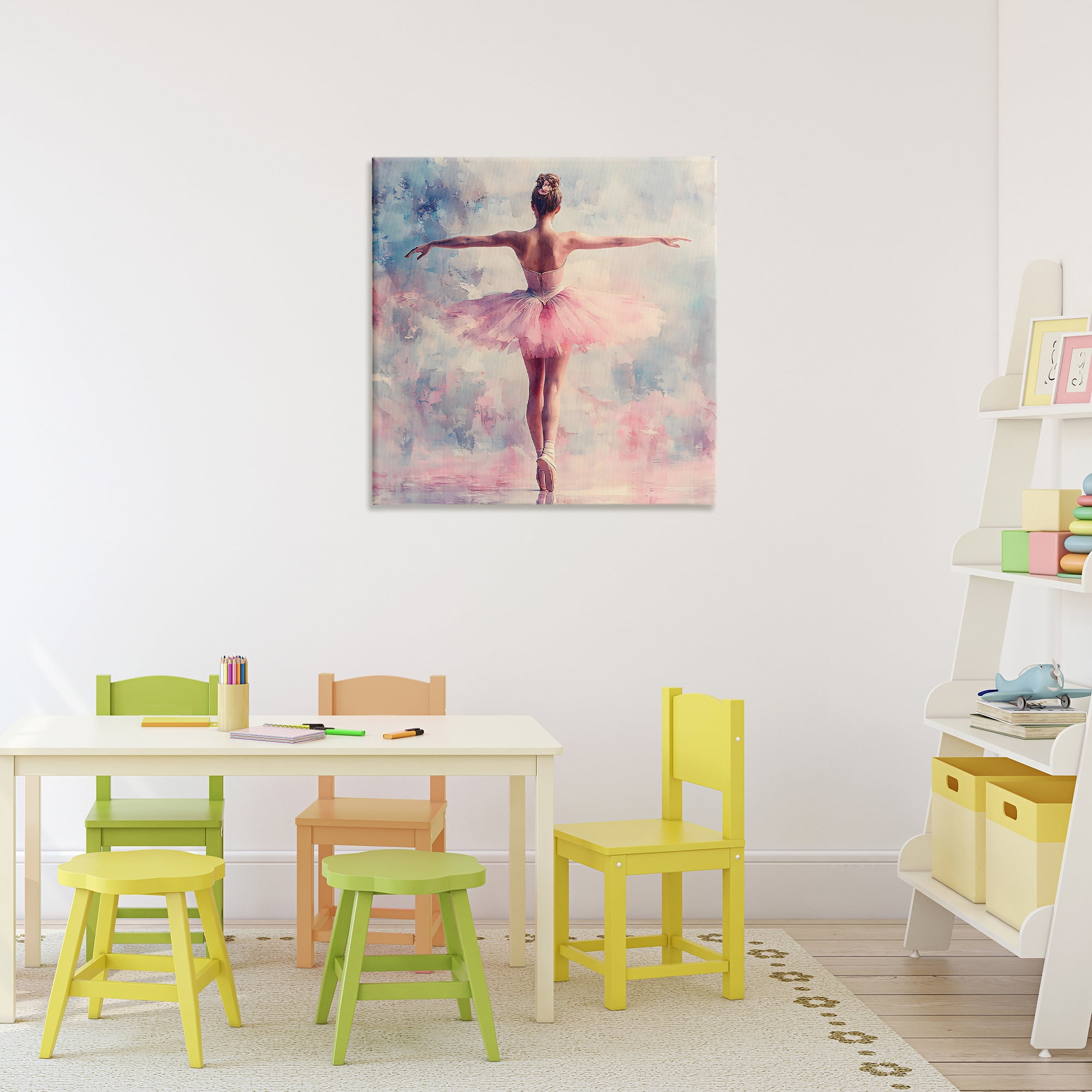 Stupell Industries Elegant Ballet Dancer in Motion Canvas Wall Art, design by Creative Studio