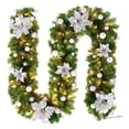 thumbnail image 2 of Cateissary Plástico 2,7 m Navidad ratán portátil árbol de Navidad colgante guirnalda Artificial casa pasillo Bar Festival guirnalda decorativa Kits de decoración para fiestas Plata Cateissary HA000238-03B, 2 of 6