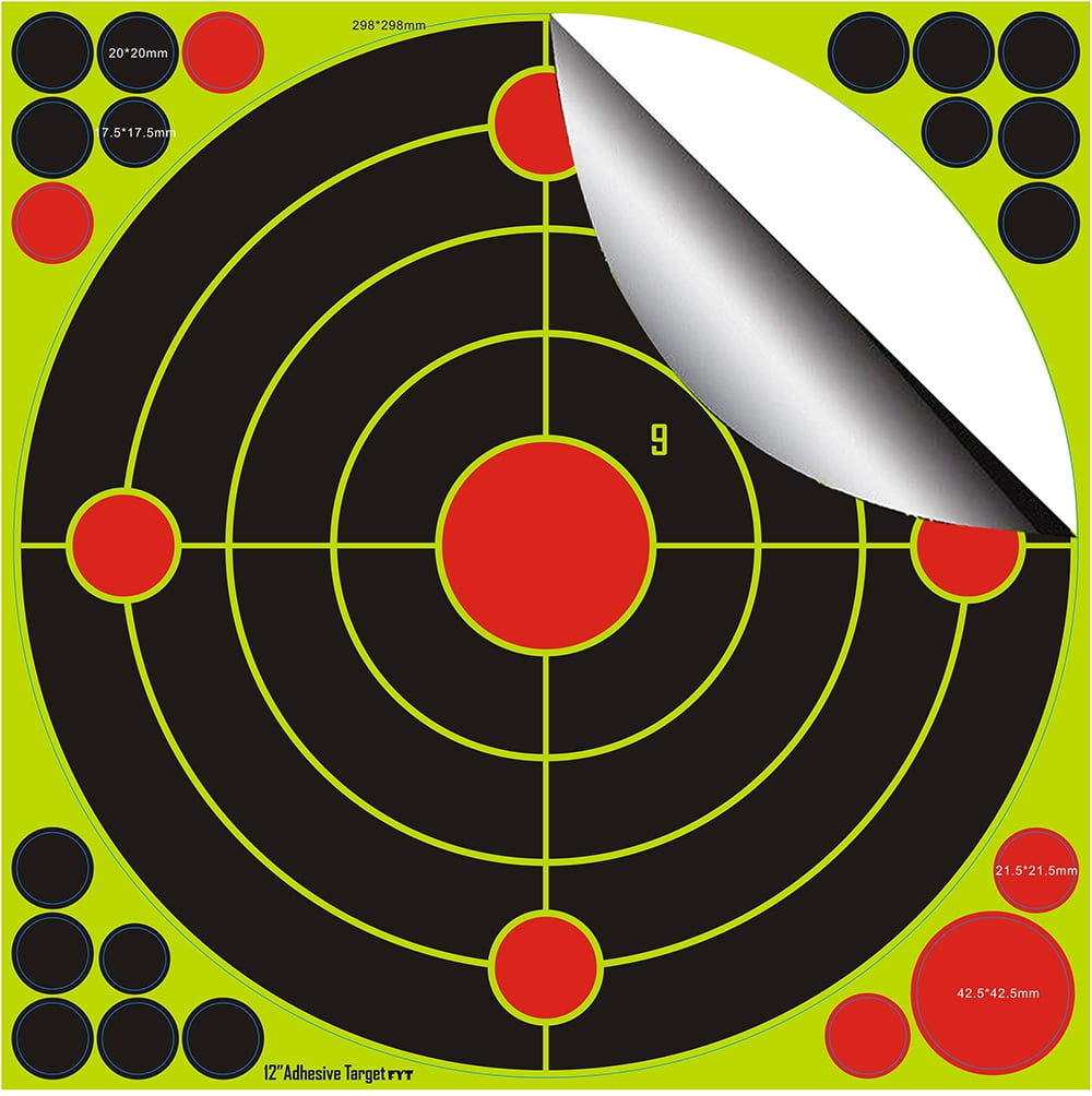 Atflbox 50pcs 12x12" Paper Target Splatter Paper Shooting Target, Stick Splatter Reactive Targets